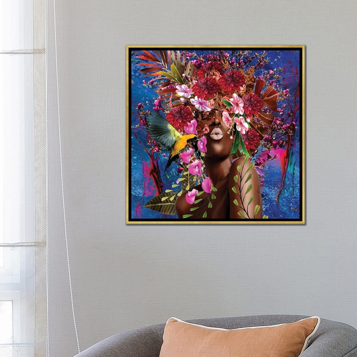 iCanvas "Sister Sassy Blooming - Women In Bloom" by Yvonne Coleman Burney Framed Canvas Print