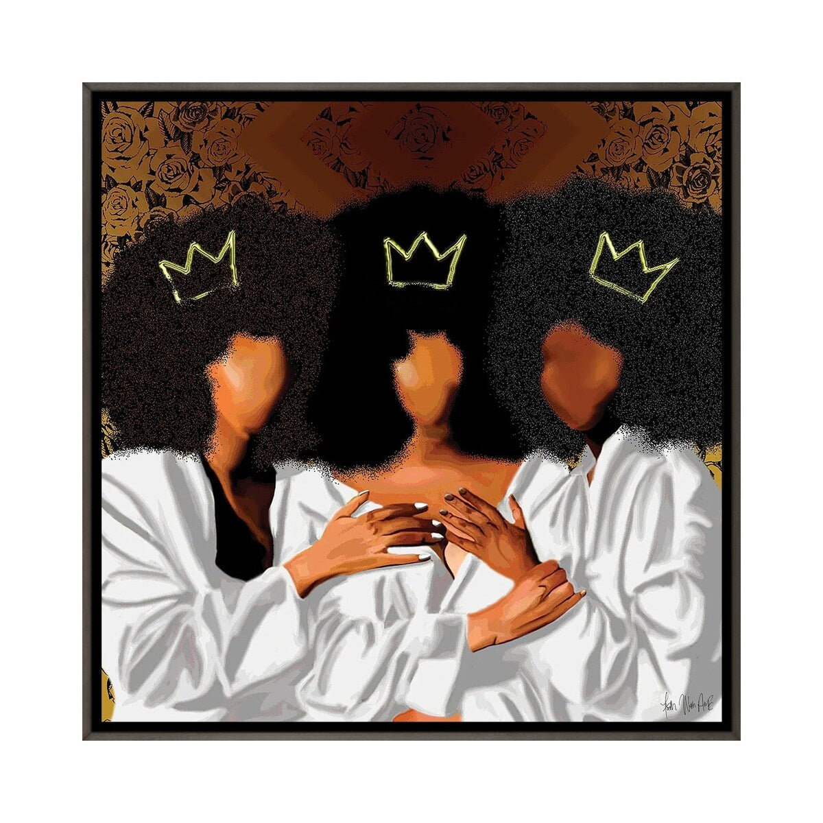 iCanvas "Sit With Us" by Faith with an E Framed
