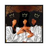 iCanvas "Sit With Us" by Faith with an E Framed