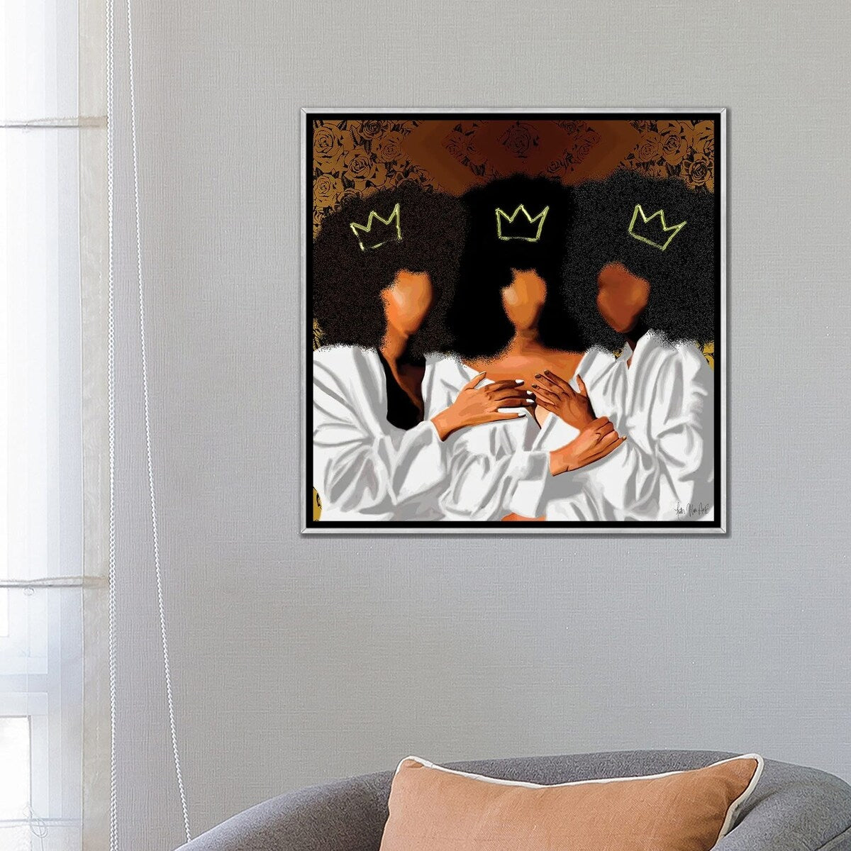 iCanvas "Sit With Us" by Faith with an E Framed