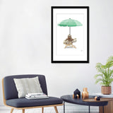 iCanvas "Sloth At The Beach On Deck Chair And Umbrella" by Printable Lisa's Pets
