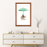 iCanvas "Sloth At The Beach On Deck Chair And Umbrella" by Printable Lisa's Pets