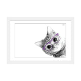 iCanvas "Small Cat With Violet Glasses" by Printable Lisa's Pets