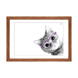 iCanvas "Small Cat With Violet Glasses" by Printable Lisa's Pets
