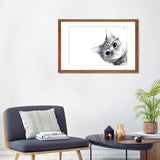 iCanvas "Small Cat With Violet Glasses" by Printable Lisa's Pets