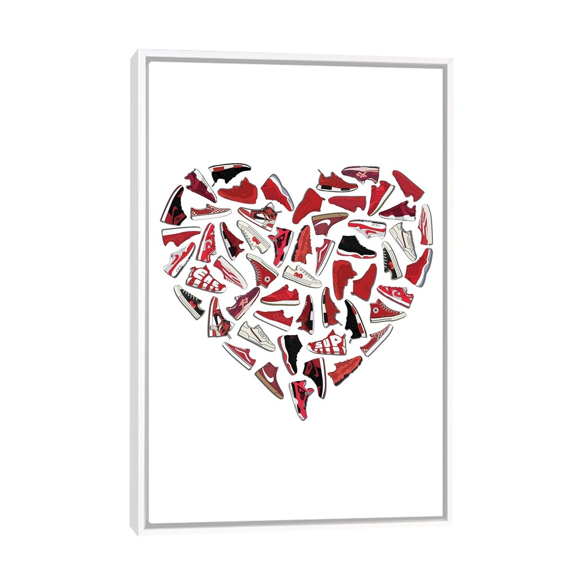 iCanvas "Sneaker Heart" by avesix Framed