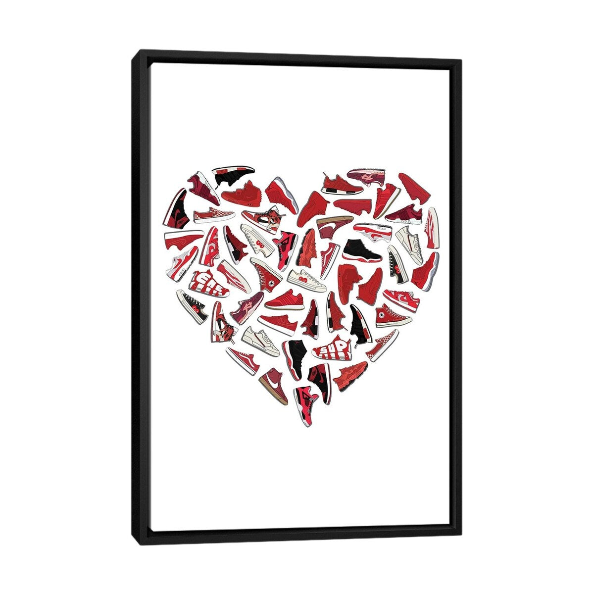 iCanvas "Sneaker Heart" by avesix Framed