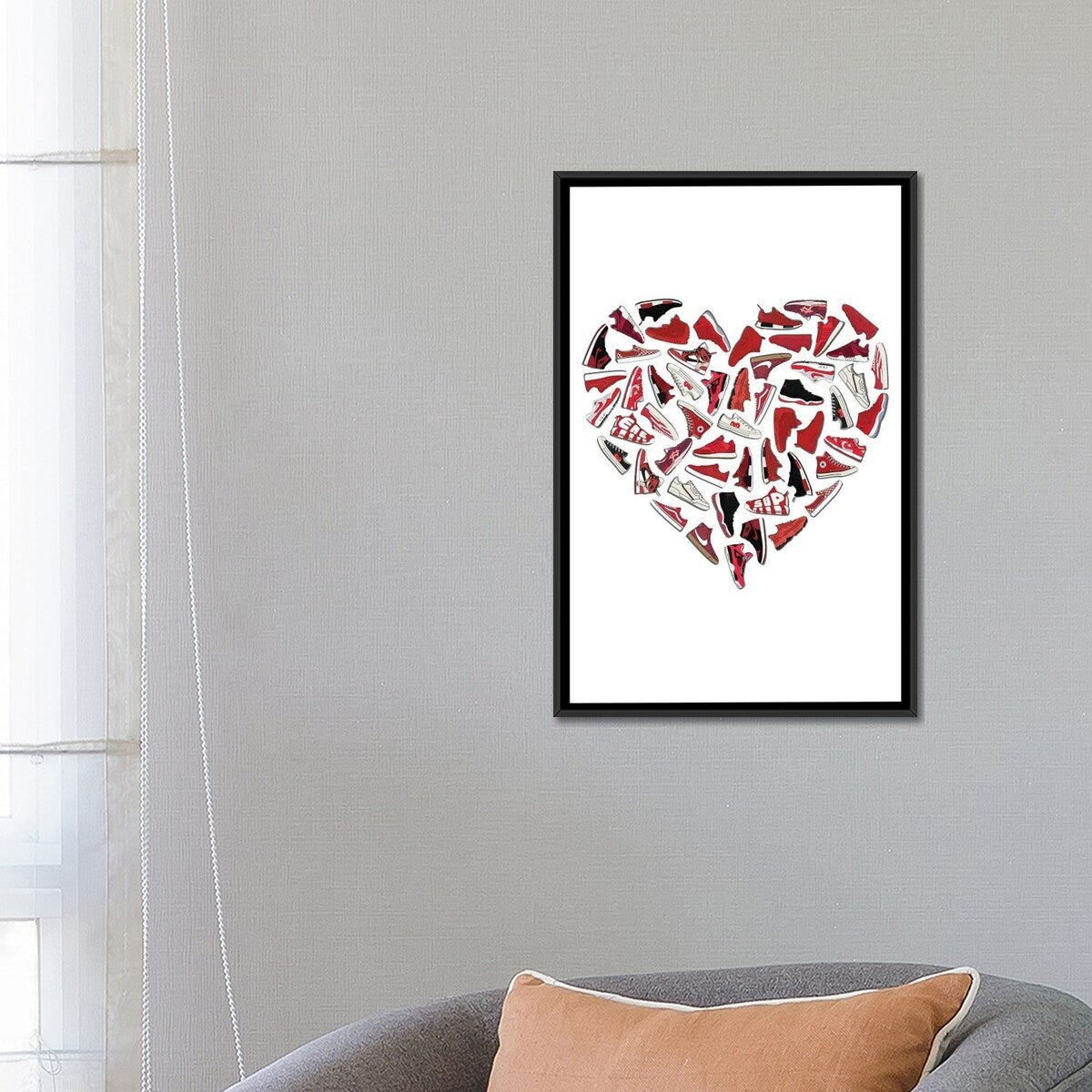 iCanvas "Sneaker Heart" by avesix Framed