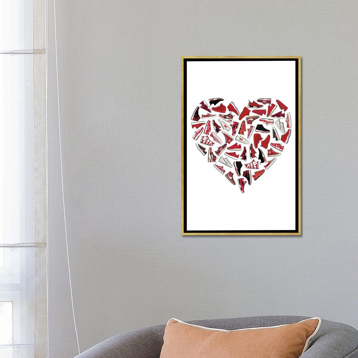 iCanvas "Sneaker Heart" by avesix Framed