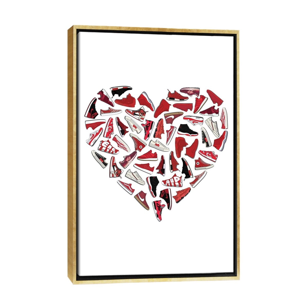 iCanvas "Sneaker Heart" by avesix Framed