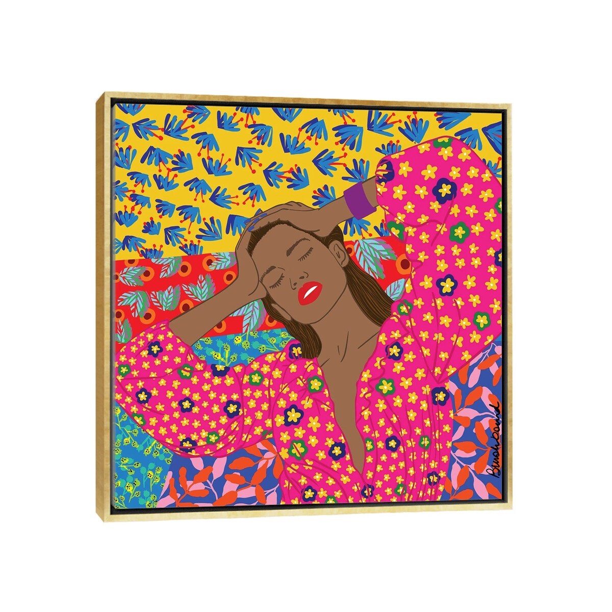 iCanvas "Space Girl" by BrushBound Framed Canvas Print