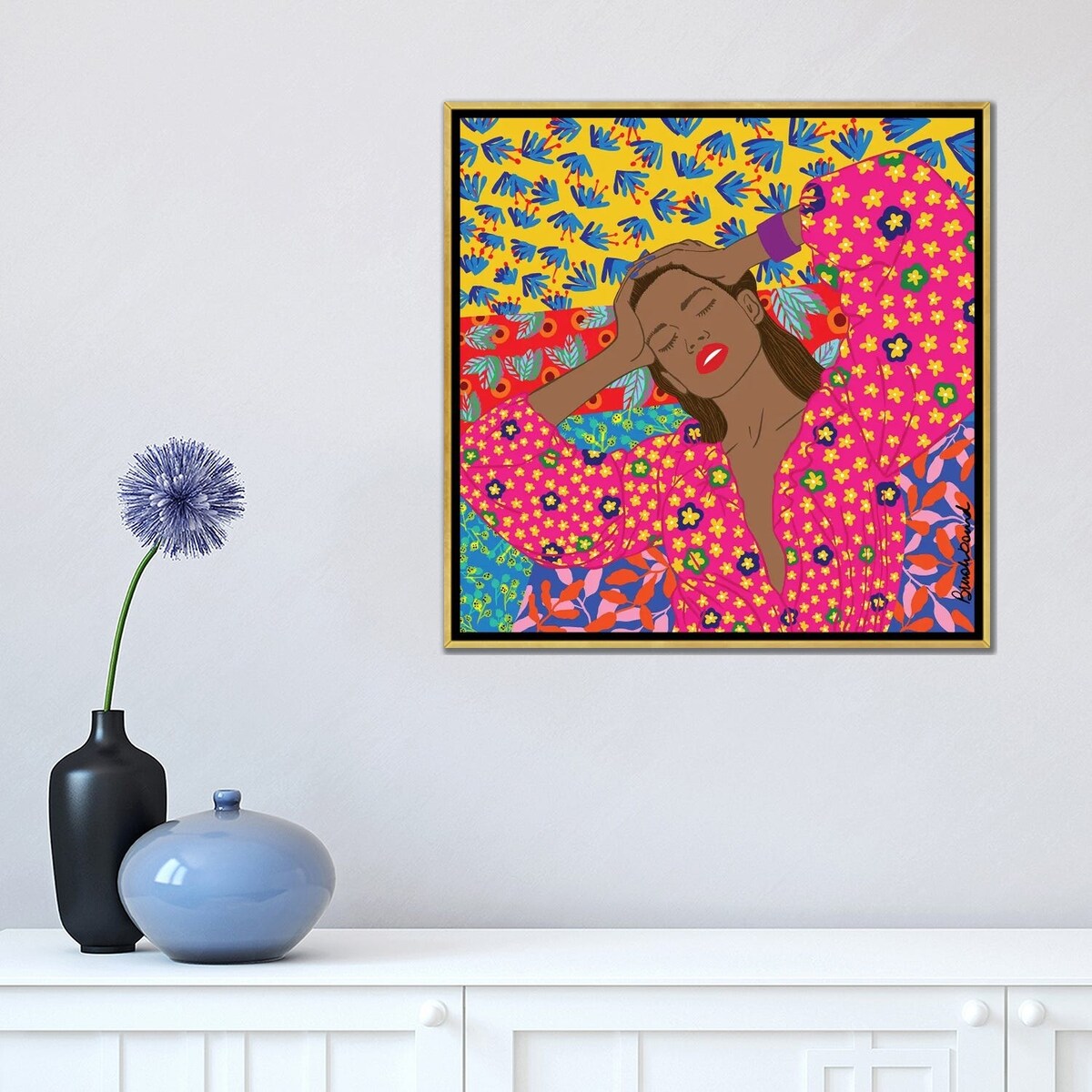 iCanvas "Space Girl" by BrushBound Framed Canvas Print