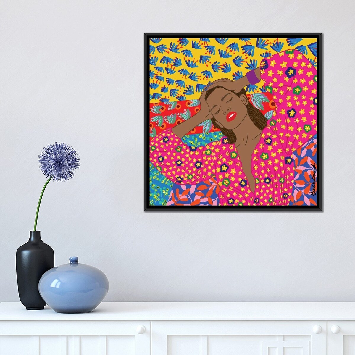 iCanvas "Space Girl" by BrushBound Framed Canvas Print