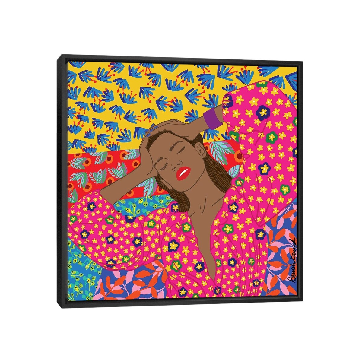 iCanvas "Space Girl" by BrushBound Framed Canvas Print