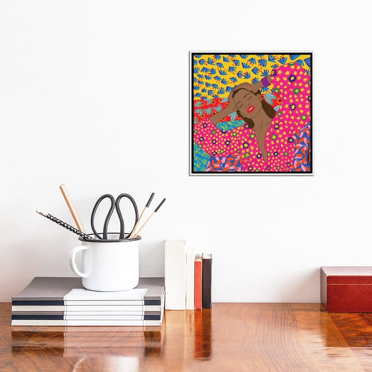 iCanvas "Space Girl" by BrushBound Framed Canvas Print