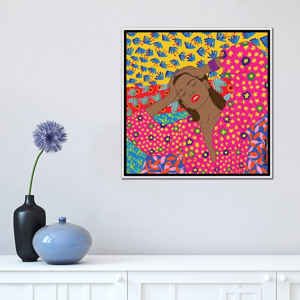 iCanvas "Space Girl" by BrushBound Framed Canvas Print