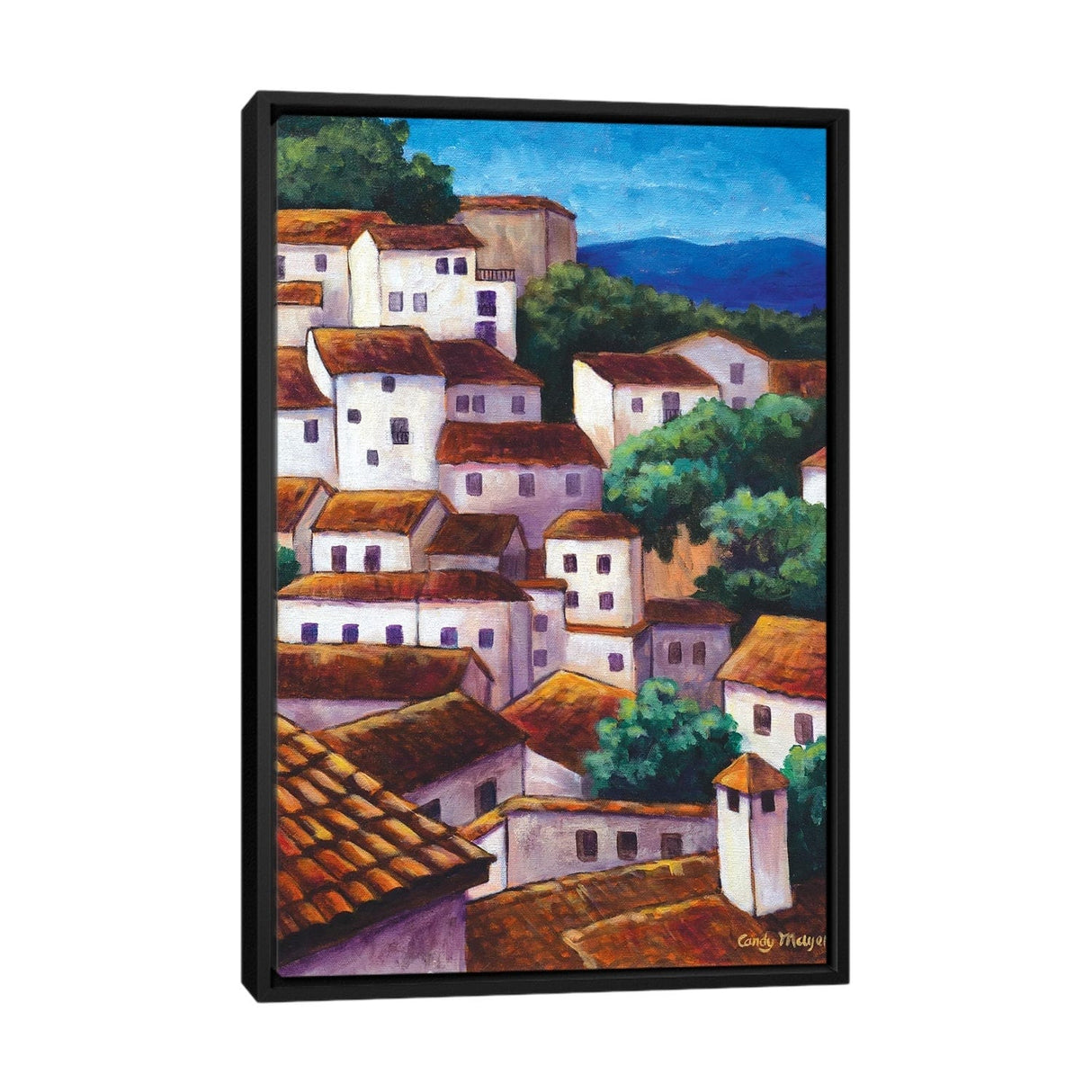 iCanvas "Spanish Village" by Candy Mayer Framed Canvas Print