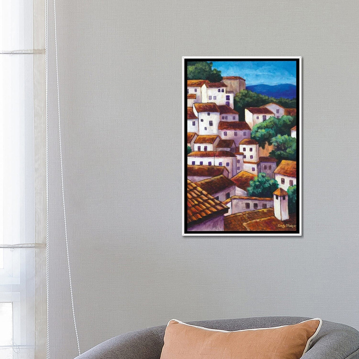 iCanvas "Spanish Village" by Candy Mayer Framed Canvas Print