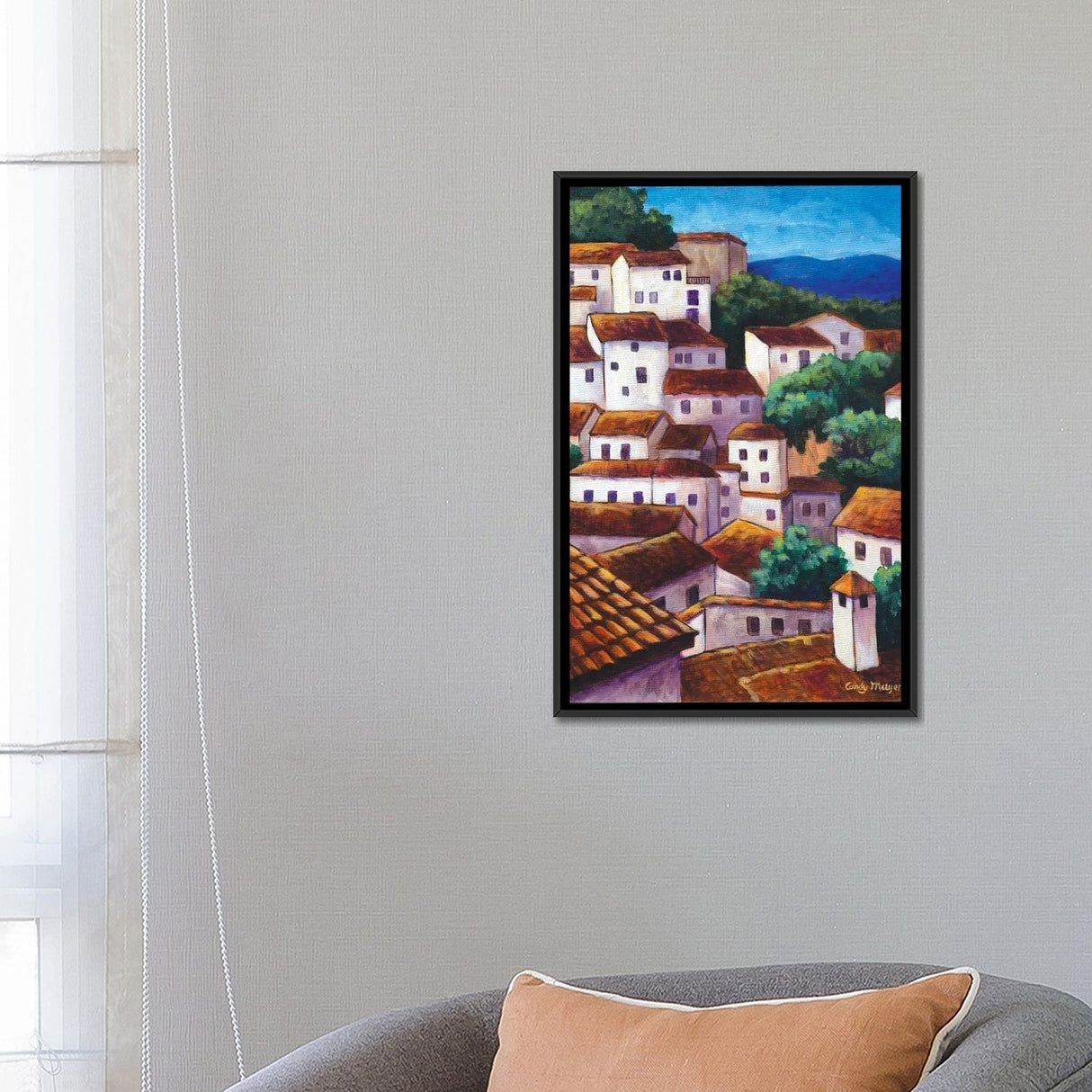 iCanvas "Spanish Village" by Candy Mayer Framed Canvas Print