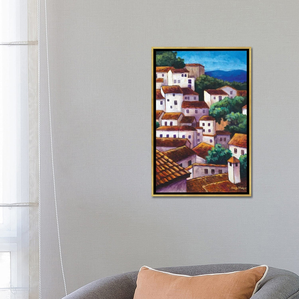iCanvas "Spanish Village" by Candy Mayer Framed Canvas Print