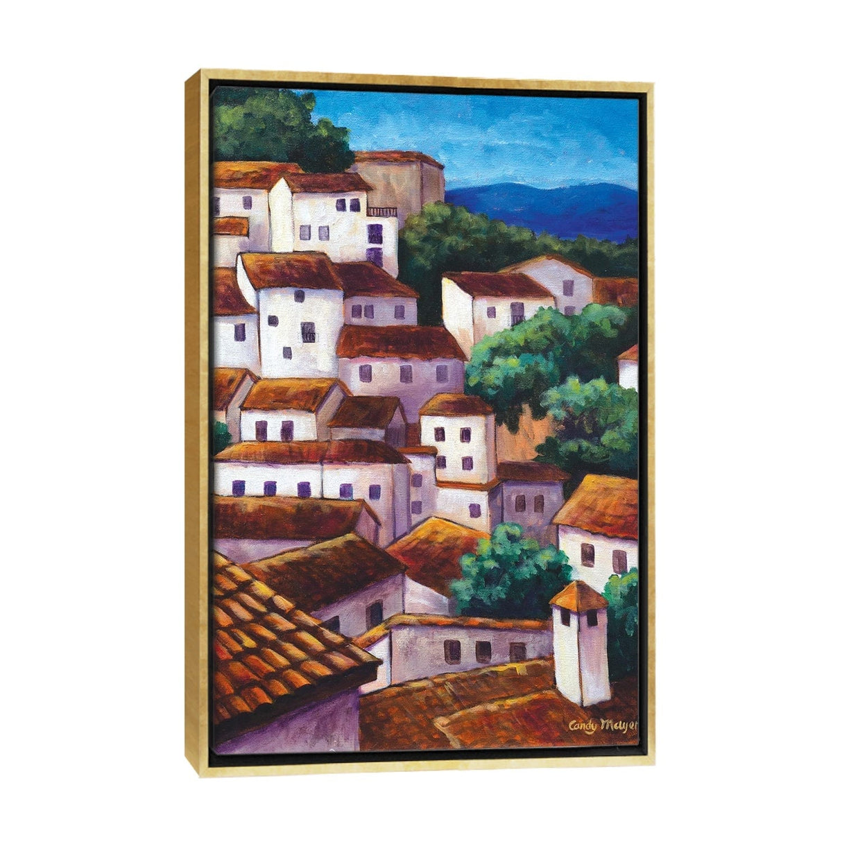 iCanvas "Spanish Village" by Candy Mayer Framed Canvas Print