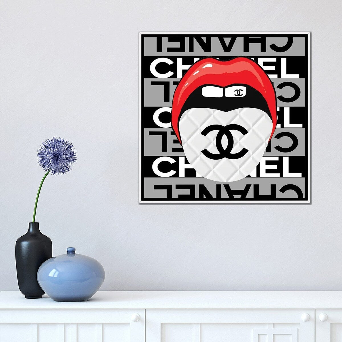 iCanvas "Speak To Me With Chanel" by Studio One Framed Canvas Print