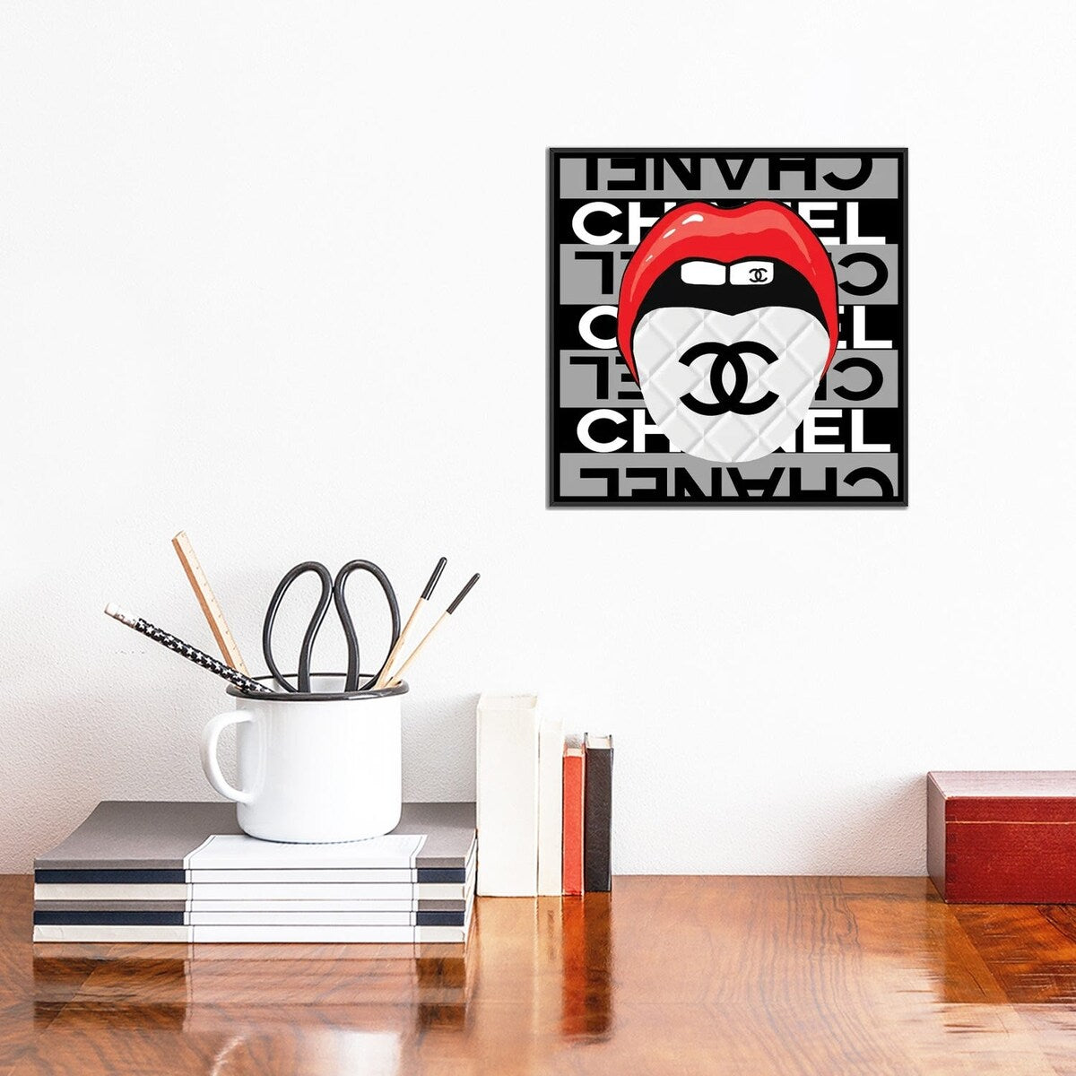 iCanvas "Speak To Me With Chanel" by Studio One Framed Canvas Print