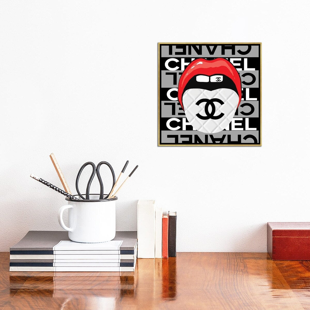 iCanvas "Speak To Me With Chanel" by Studio One Framed Canvas Print