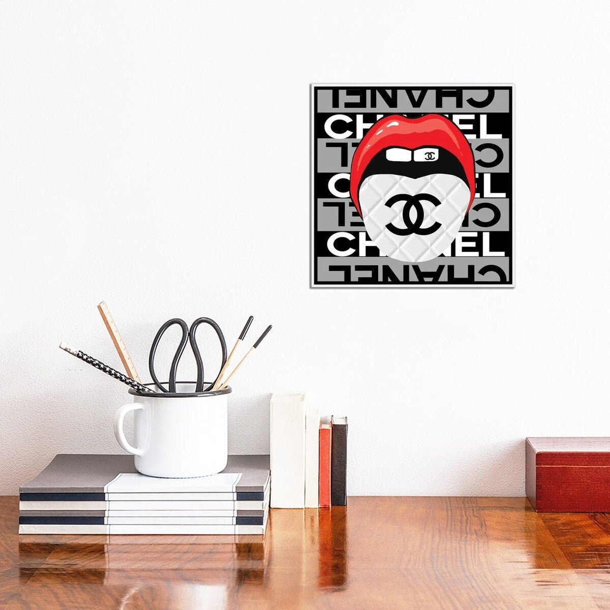 iCanvas "Speak To Me With Chanel" by Studio One Framed Canvas Print