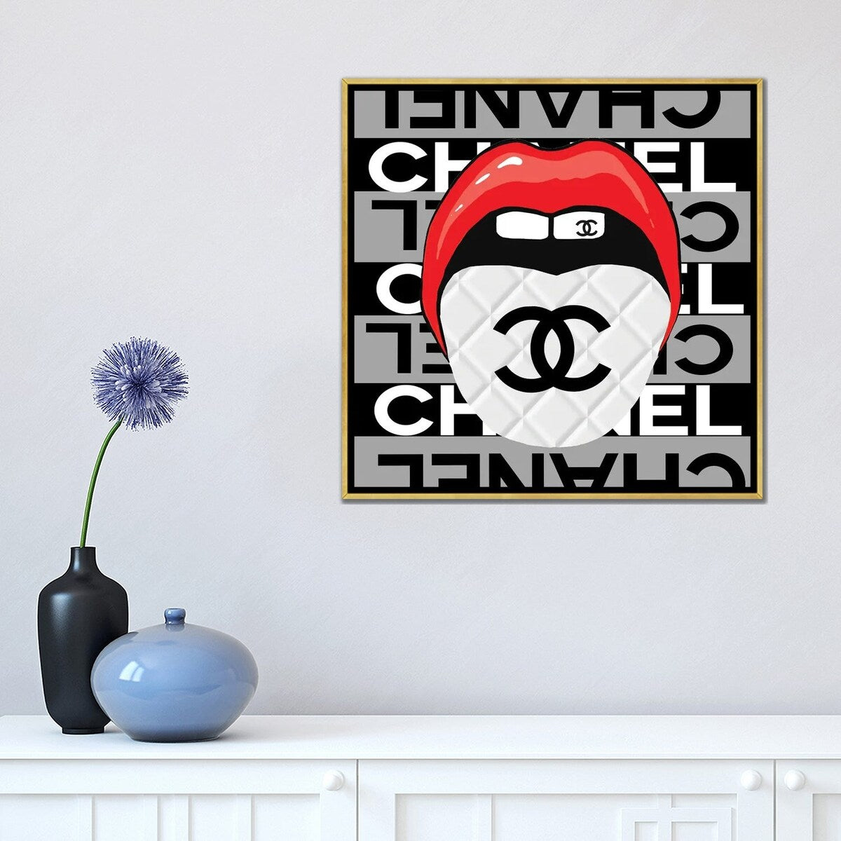 iCanvas "Speak To Me With Chanel" by Studio One Framed Canvas Print