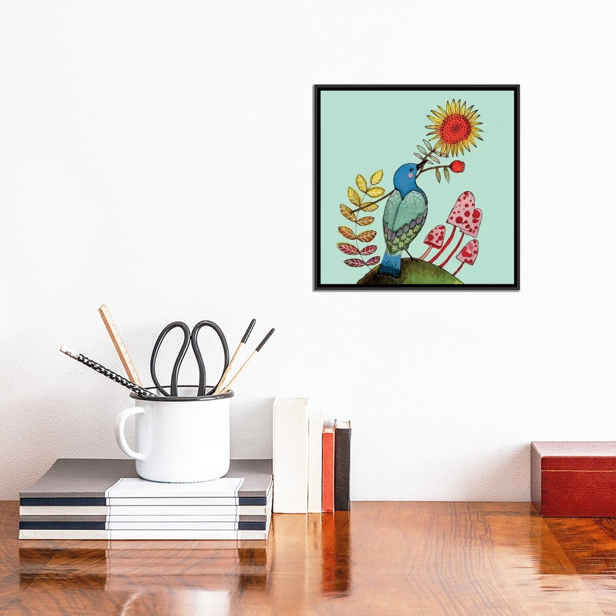 iCanvas "Sunflower" by Sylvie Demers Framed Canvas Print