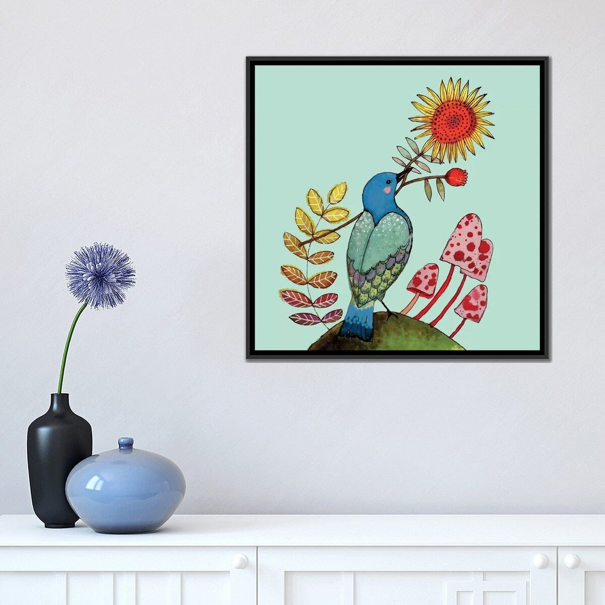 iCanvas "Sunflower" by Sylvie Demers Framed Canvas Print