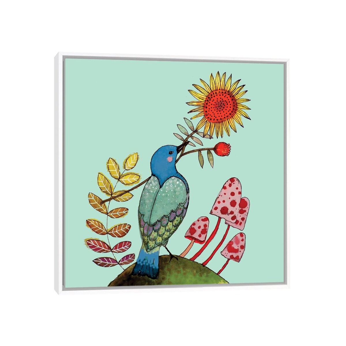 iCanvas "Sunflower" by Sylvie Demers Framed Canvas Print