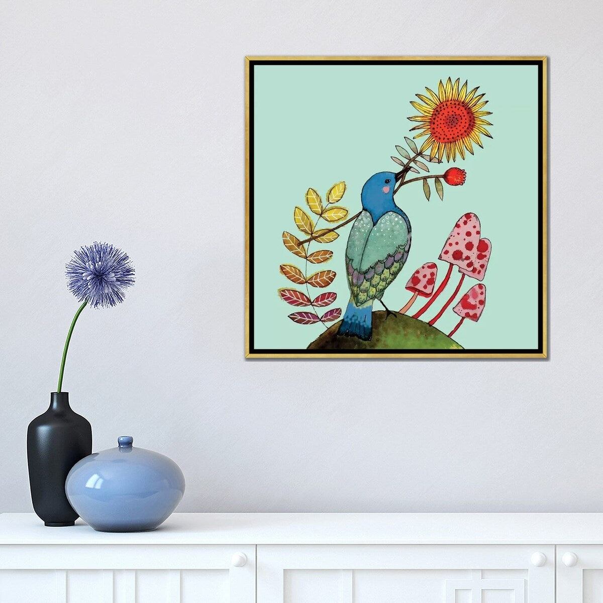 iCanvas "Sunflower" by Sylvie Demers Framed Canvas Print