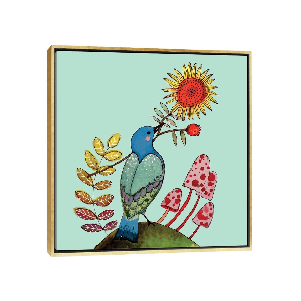 iCanvas "Sunflower" by Sylvie Demers Framed Canvas Print