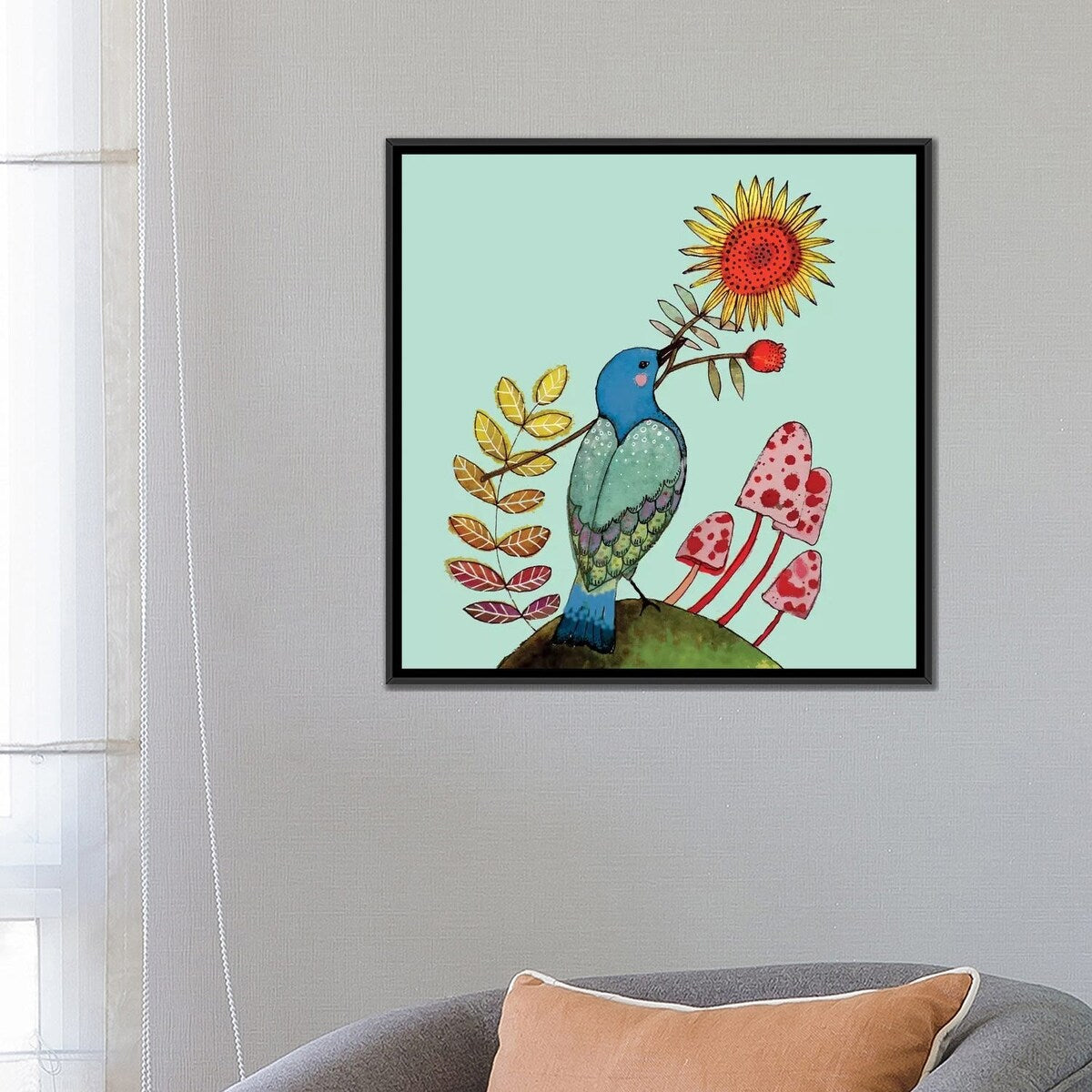iCanvas "Sunflower" by Sylvie Demers Framed Canvas Print