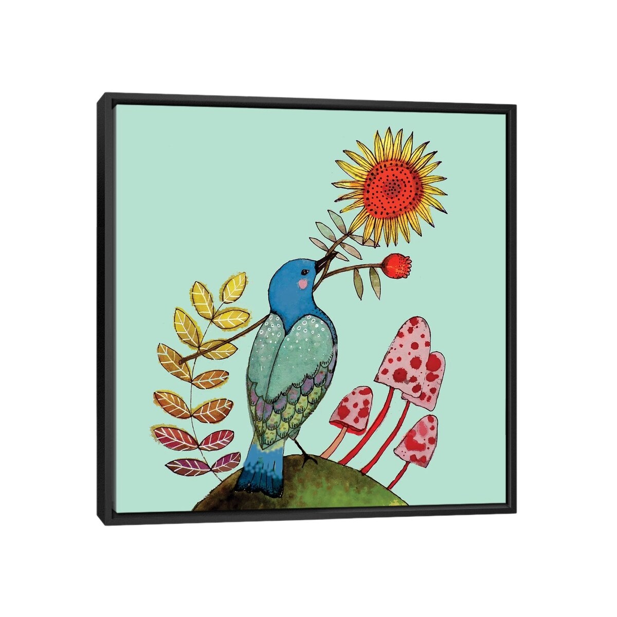 iCanvas "Sunflower" by Sylvie Demers Framed Canvas Print
