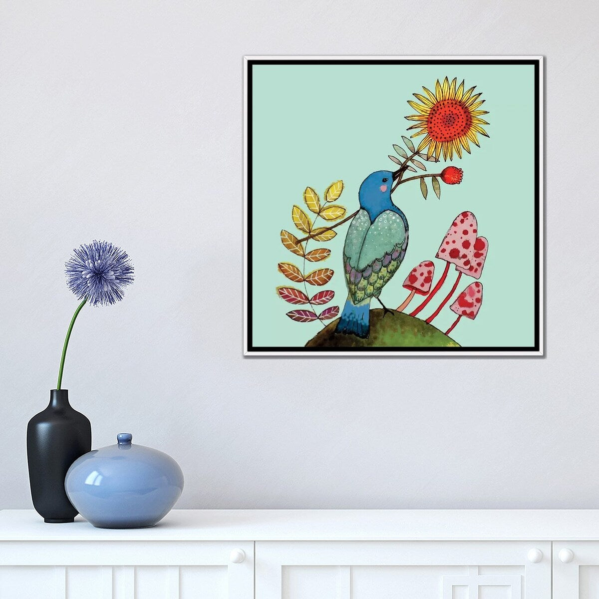 iCanvas "Sunflower" by Sylvie Demers Framed Canvas Print