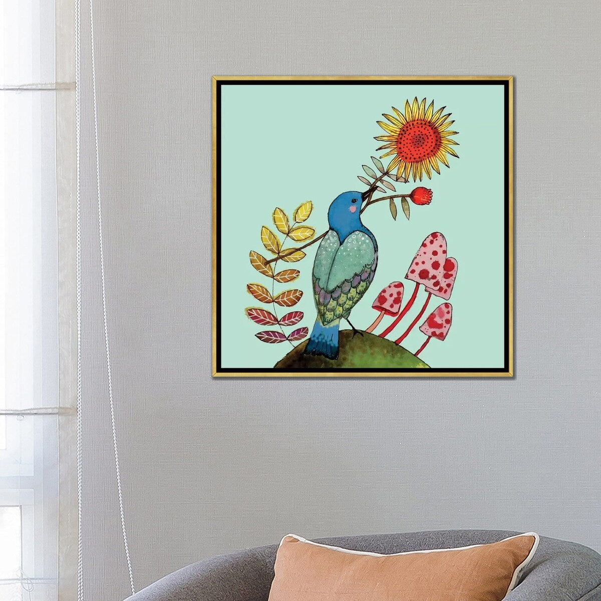 iCanvas "Sunflower" by Sylvie Demers Framed Canvas Print