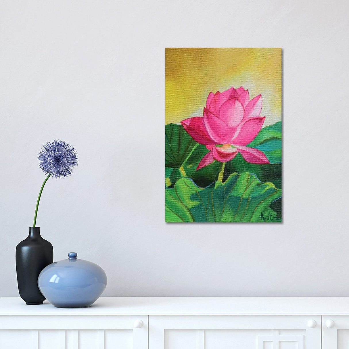 iCanvas "Sunkissed Pink Lotus" by Amita Dand Canvas Print