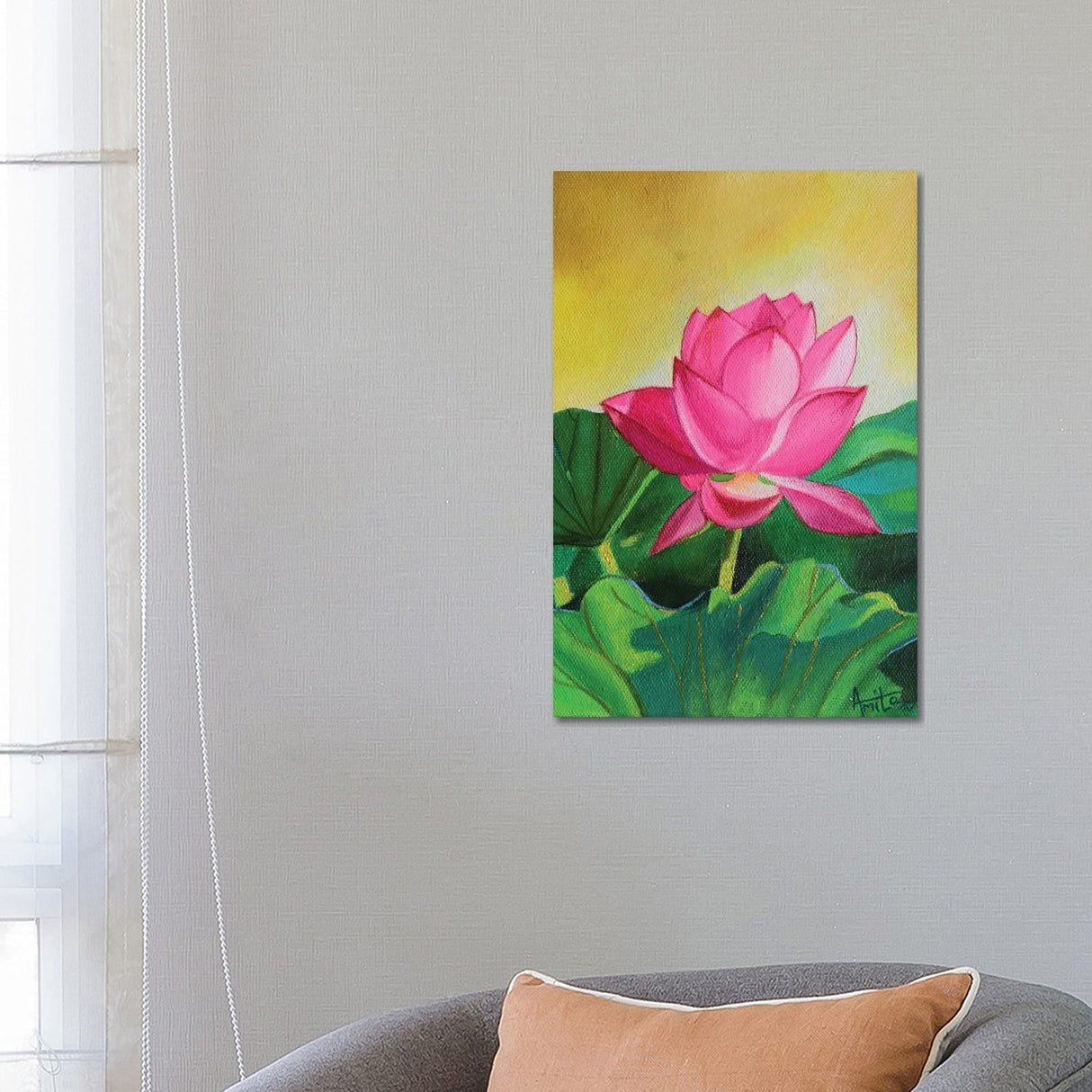 iCanvas "Sunkissed Pink Lotus" by Amita Dand Canvas Print
