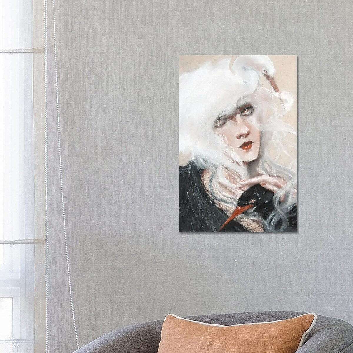 iCanvas "Swans" by Celene Petrulak Canvas Print