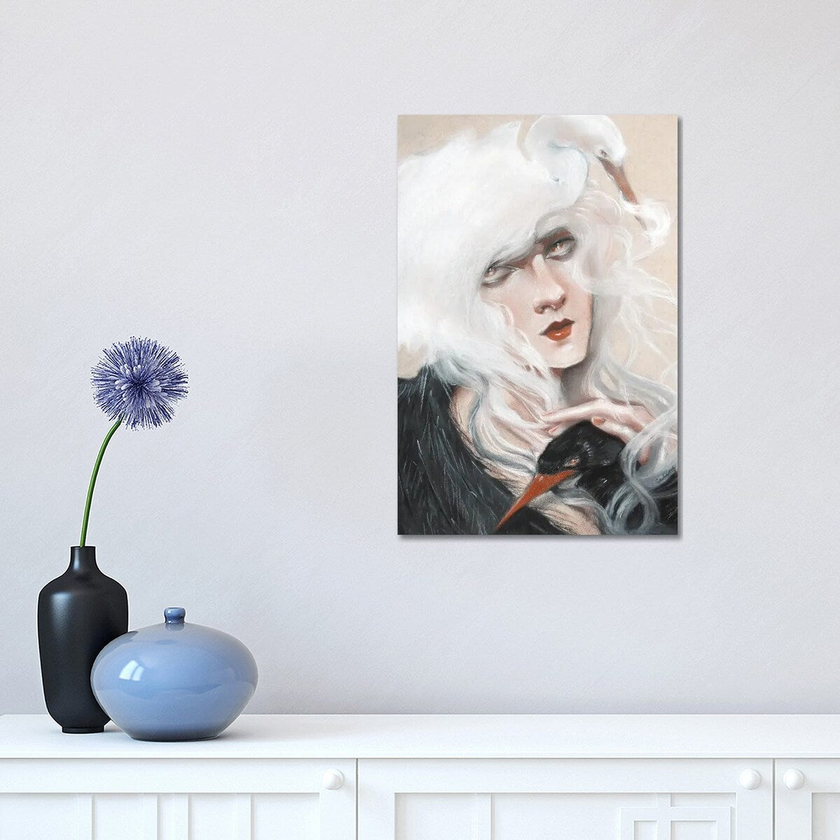 iCanvas "Swans" by Celene Petrulak Canvas Print
