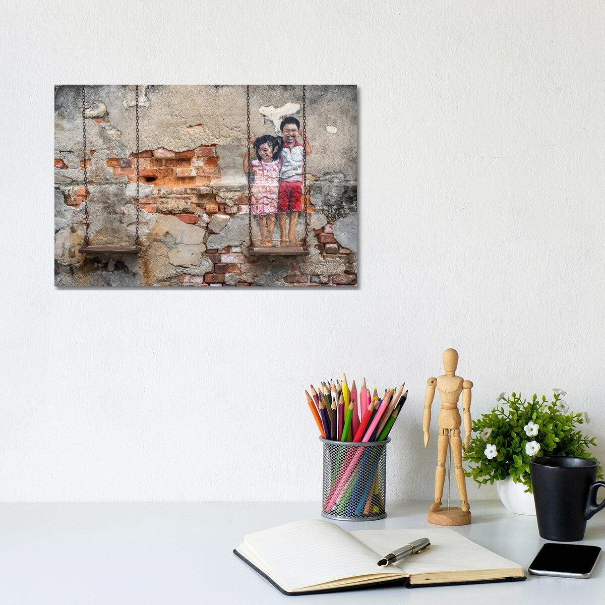 iCanvas "Swing Set" by Mark MacLaren Johnson Canvas Print