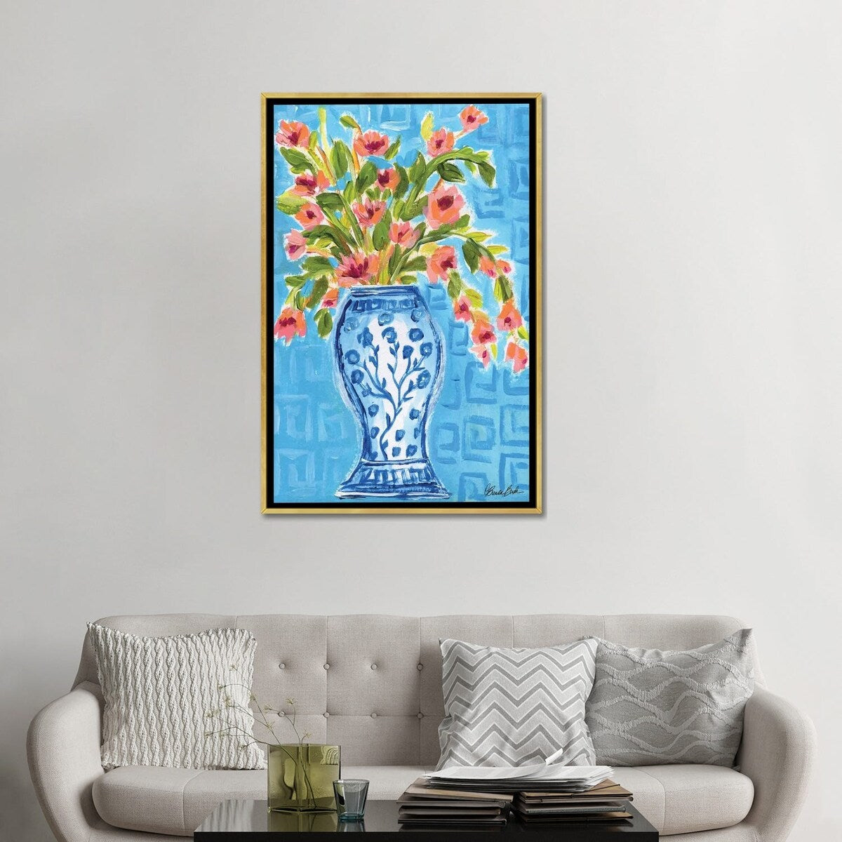 iCanvas "Tall Vase" by Brenda Bush Framed