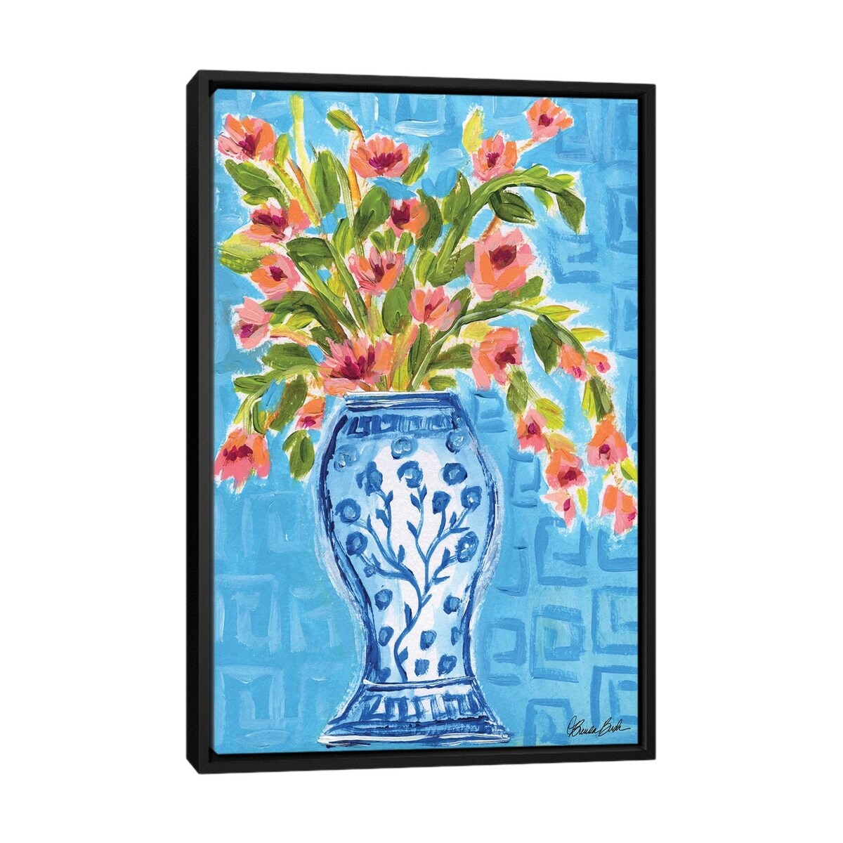 iCanvas "Tall Vase" by Brenda Bush Framed