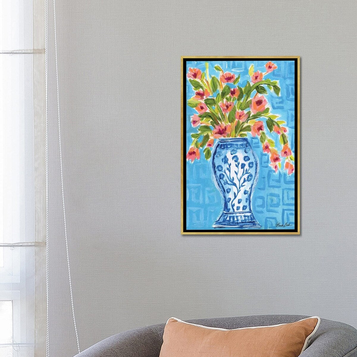 iCanvas "Tall Vase" by Brenda Bush Framed