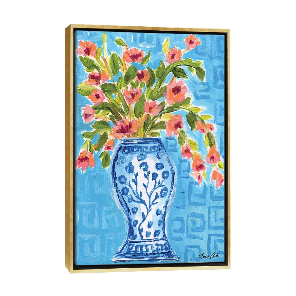 iCanvas "Tall Vase" by Brenda Bush Framed