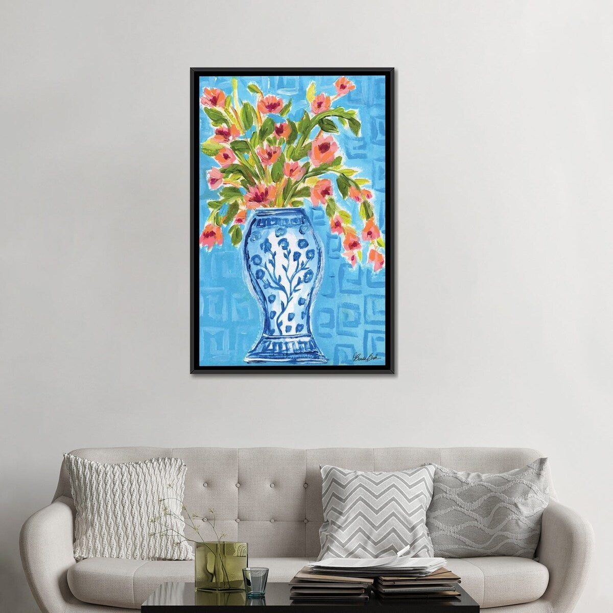 iCanvas "Tall Vase" by Brenda Bush Framed