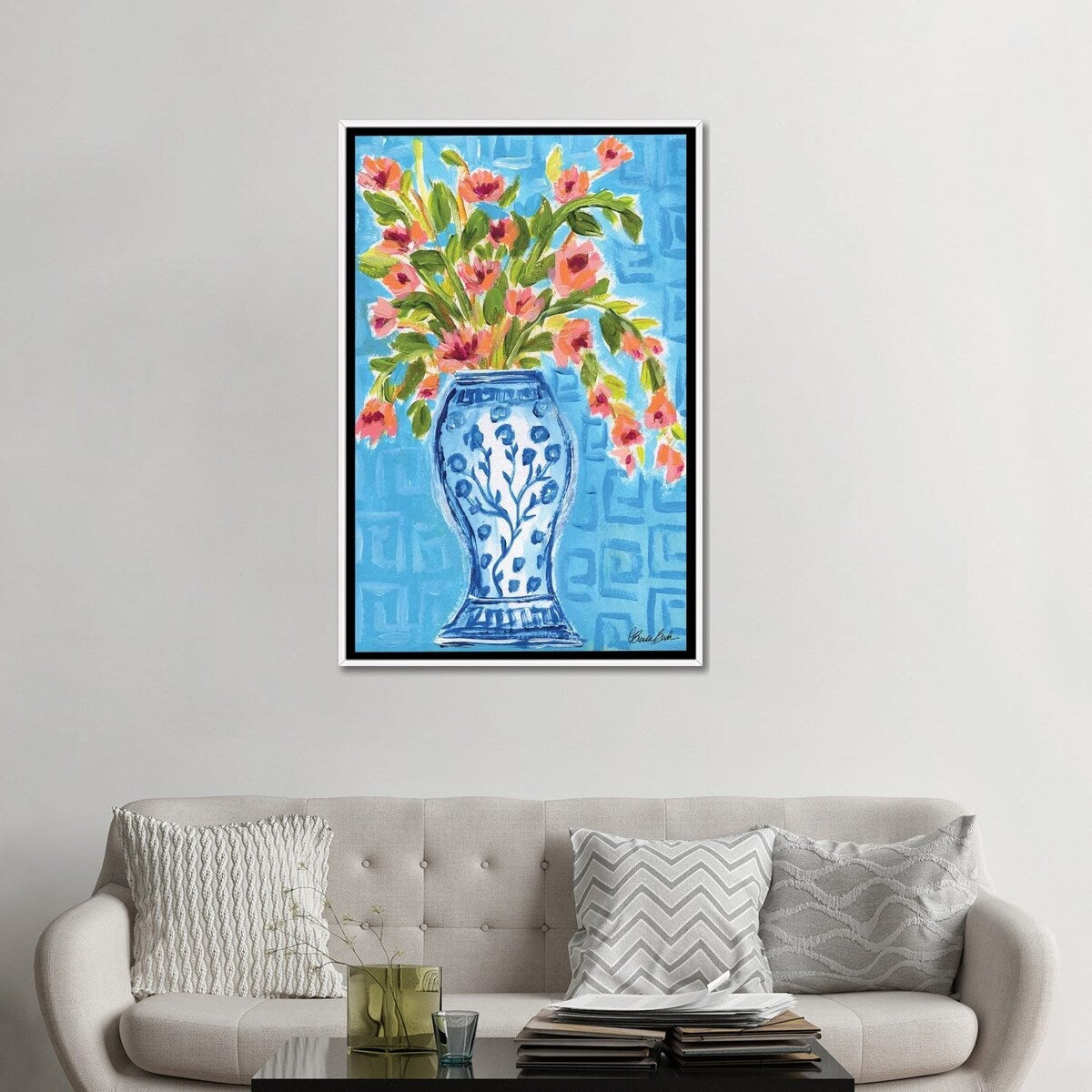 iCanvas "Tall Vase" by Brenda Bush Framed